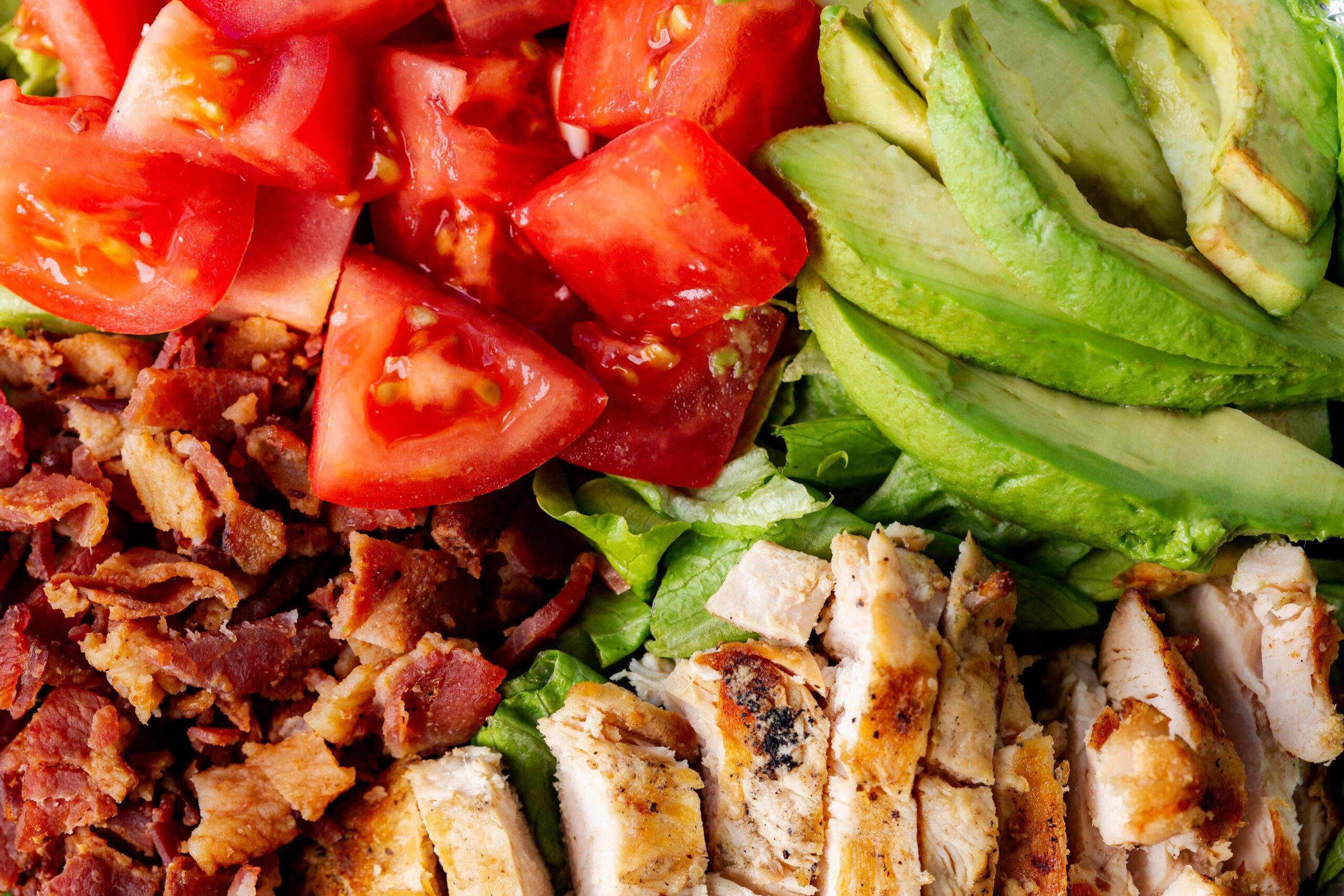 Fresh Chopped Salad with Chicken and Avocado