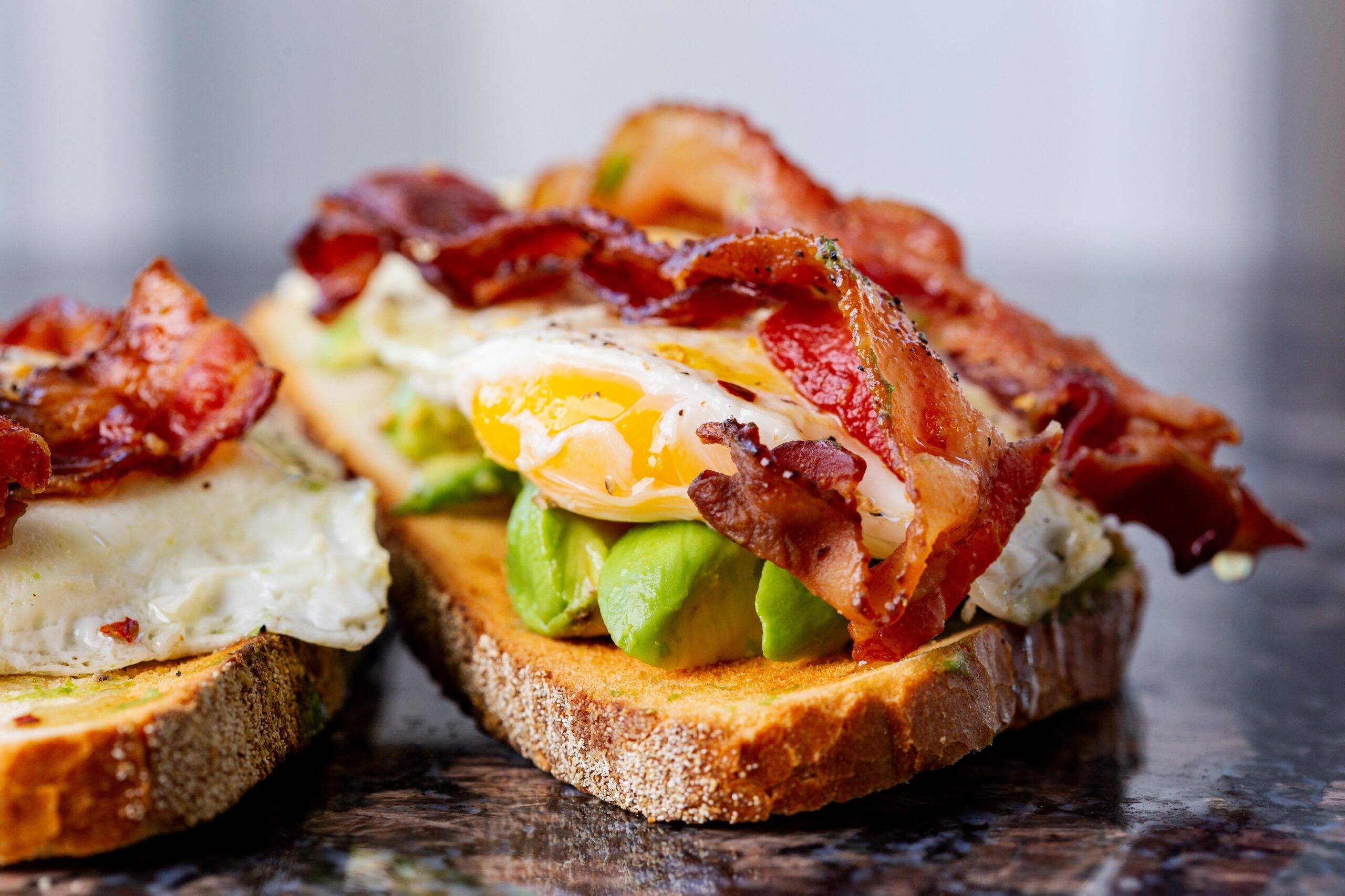 Avocado Toast with Bacon and Eggs
